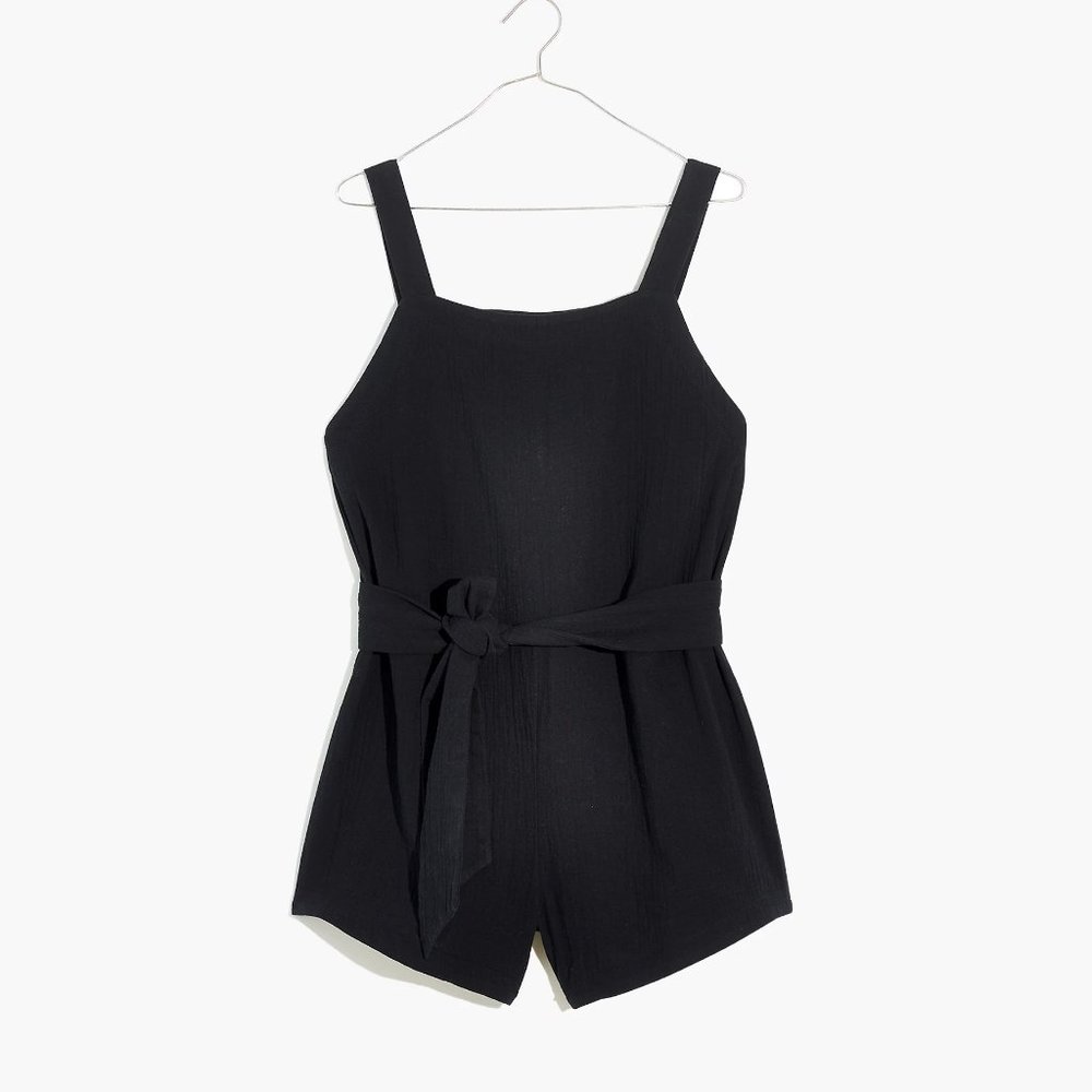 [NWT] Madewell Tie Romper in Black